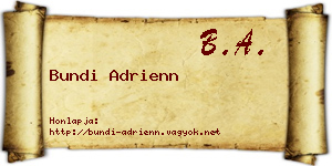 Bundi Adrienn névjegykártya